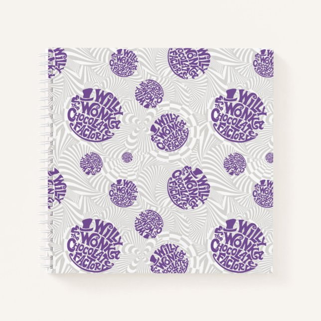 Willy Wonka Logo Psychedelic Graphic Notebook (Front)