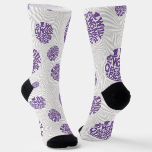 Willy Wonka Logo Psychedelic Graphic Socks