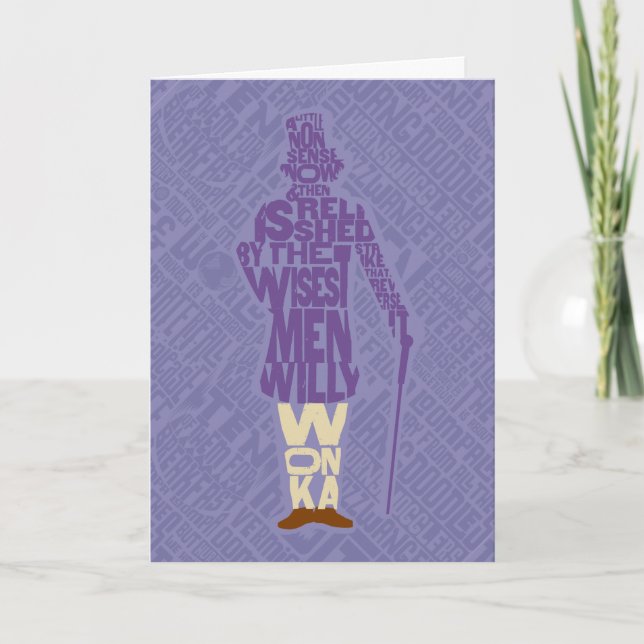 Willy Wonka Quote Silhouette Card (Front)