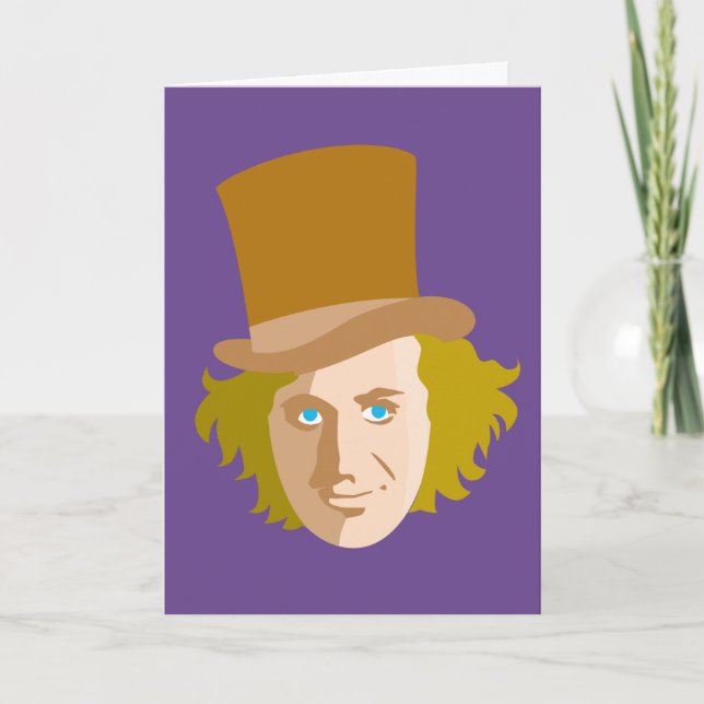Willy Wonka Stenciled Face Graphic Card (Front)