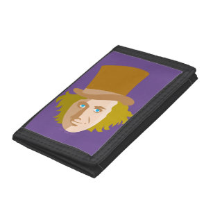 Willy Wonka Stenciled Face Graphic Trifold Wallet