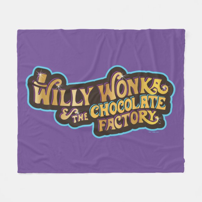 Willy Wonka & the Chocolate Factory Logo Fleece Blanket (Front (Horizontal))