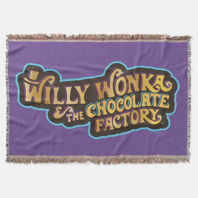 Willy Wonka & the Chocolate Factory Logo Throw Blanket (Front)