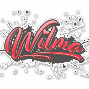 Wilma red Heart Graffiti Aufkleber Sticker