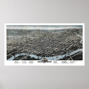 Wilmington, DE Panoramic Map - 1874 Poster