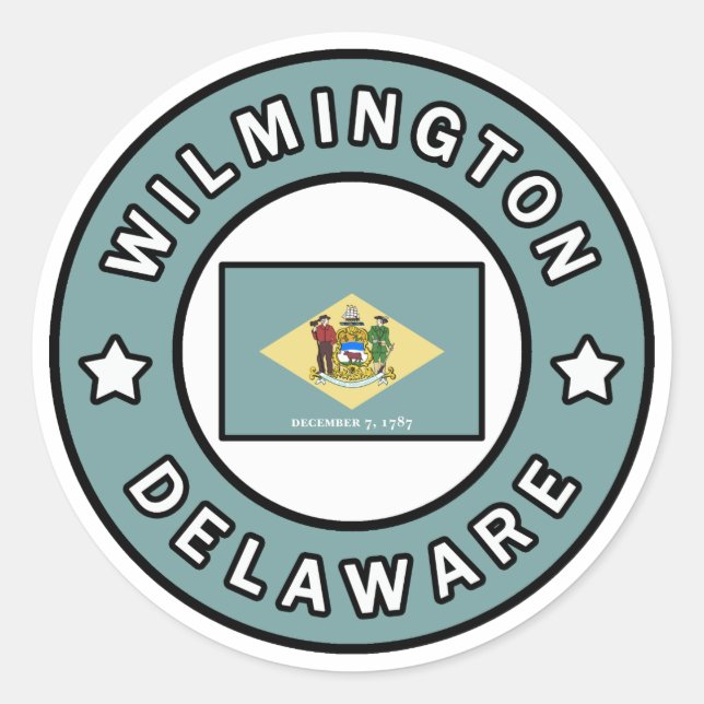 Wilmington Delaware Classic Round Sticker (Front)