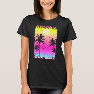 Wilmington Island Georgia Ga Summer Vintage Sunset T-Shirt