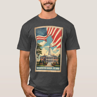 Wilmington Manor Delaware USA Vintage Travel Touri T-Shirt