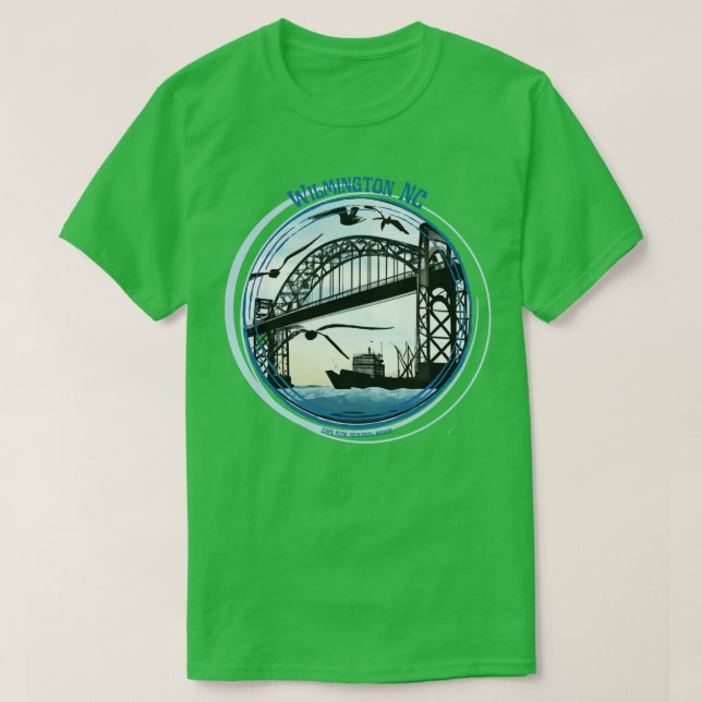 WILMINGTON NC CAPE FEAR MEMORIAL BRIDGE T-Shirt (Design Front)