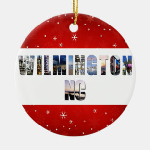 Wilmington North Carolina Travel Photos Christmas Ceramic Ornament