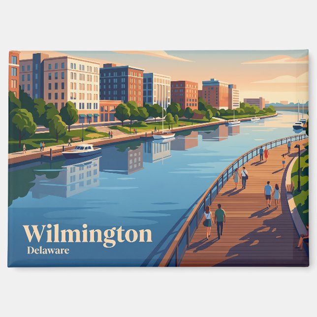 Wilmington Riverfront USA Magnet (Front)