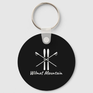 Wilmot Mountain Illinois Ski Skiing Poles Winter V Key Ring
