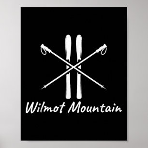 Wilmot Mountain Illinois Ski Skiing Poles Winter V Poster