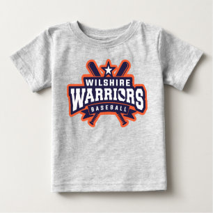 Wilshire Warriors Baseball League Logo Baby T-Shirt