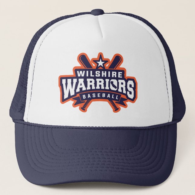 Wilshire Warriors Baseball League Logo Trucker Hat (Front)