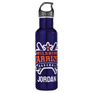 Wilshire Warriors Baseball League White Logo 710 Ml Water Bottle