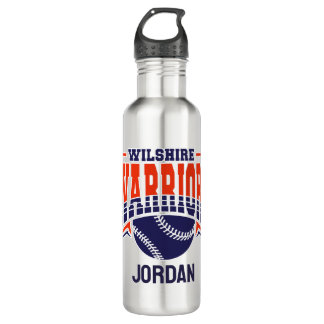 Wilshire Warriors Navy Baseball Logo 710 Ml Water Bottle