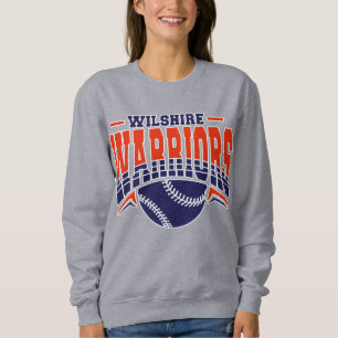 Wilshire Warriors Navy Baseball Logo Sweatshirt