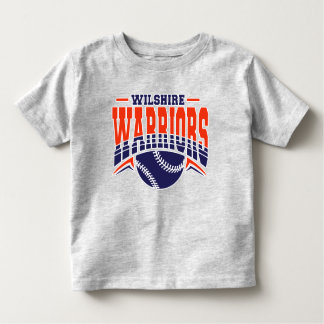 Wilshire Warriors Navy Baseball Logo Toddler T-Shirt