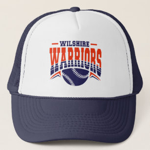 Wilshire Warriors Navy Baseball Logo Trucker Hat
