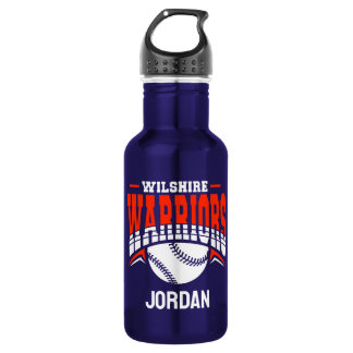 Wilshire Warriors White Baseball Logo 532 Ml Water Bottle