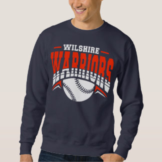 Wilshire Warriors White Baseball Logo Sweatshirt