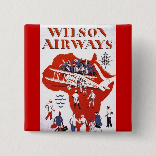 Wilson Airways ~ Africa 15 Cm Square Badge (Front)
