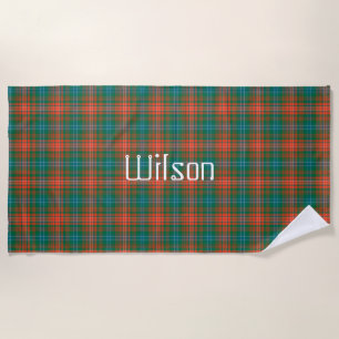 Wilson Clan Tartan Plaid Beach Towel