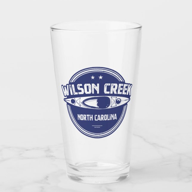 Wilson Creek North Carolina Kayaking Glass (Front)