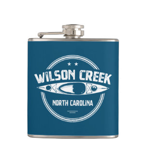 Wilson Creek North Carolina Kayaking Hip Flask