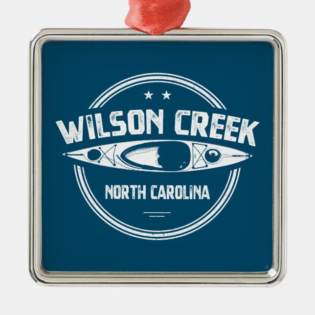 Wilson Creek North Carolina Kayaking Metal Ornament (Front)