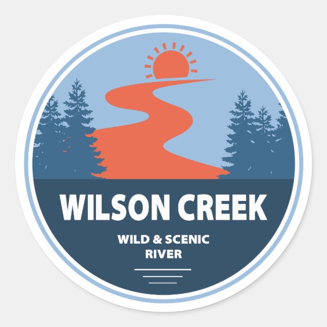 Wilson Creek Wild And Scenic River North Carolina Classic Round Sticker (Front)