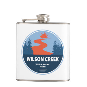 Wilson Creek Wild And Scenic River North Carolina Hip Flask