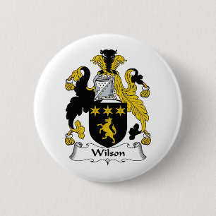 Wilson Family Crest 6 Cm Round Badge