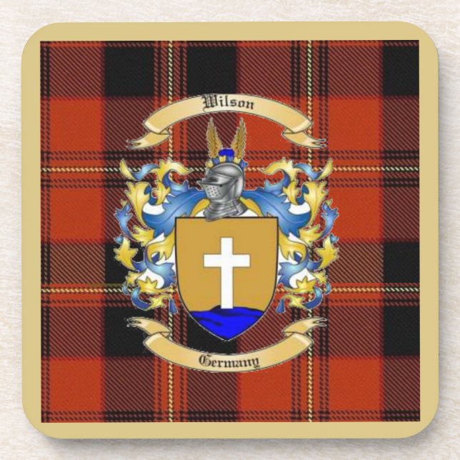 Wilson Family Crest*   Coaster (Front)