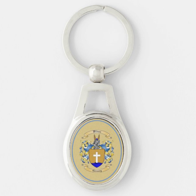  Wilson Family Crest [German ]    Key Ring (Front)