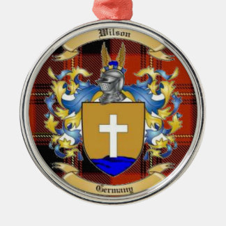 Wilson Family Crest* Metal Ornament