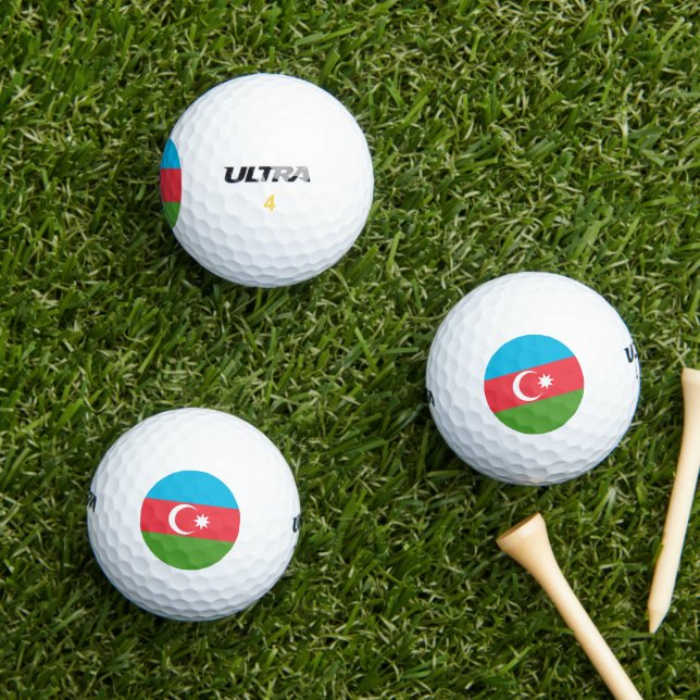 Wilson Golf Ball with flag of Azerbaijan (Insitu Grass)