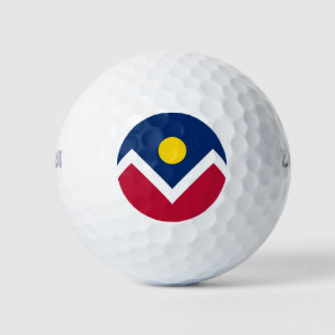 Wilson Golf Ball with flag of Denver City, USA