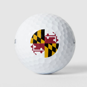 Wilson Golf Ball with flag of Maryland, USA