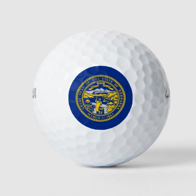 Wilson Golf Ball with flag of Nebraska (Front)