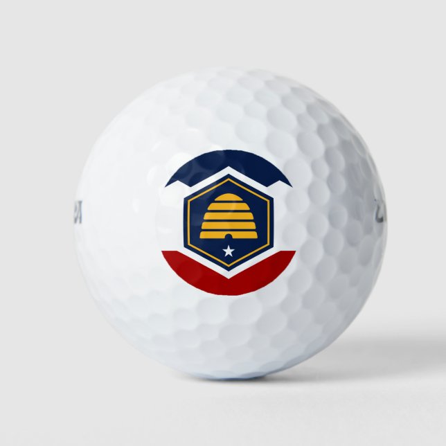 Wilson Golf Ball with flag of Utah, USA (Front)