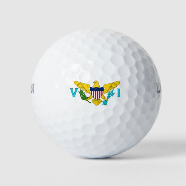 Wilson Golf Ball with flag of Virgin Islands, USA (Front)