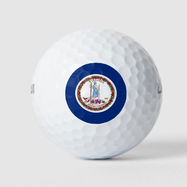 Wilson Golf Ball with flag of Virginia (Front)