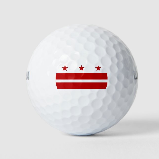 Wilson Golf Ball with flag of Washington DC (Front)