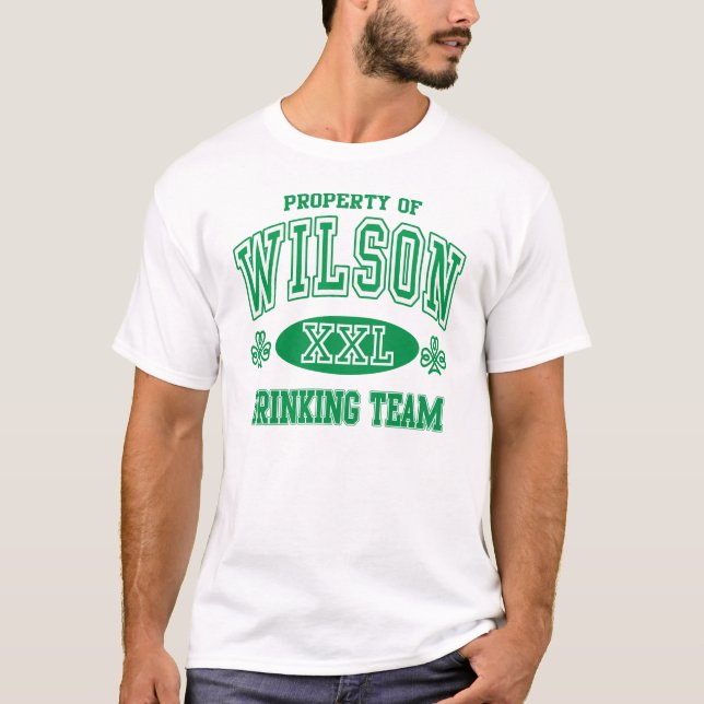 Wilson Irish Drinking Team t shirt (Front)