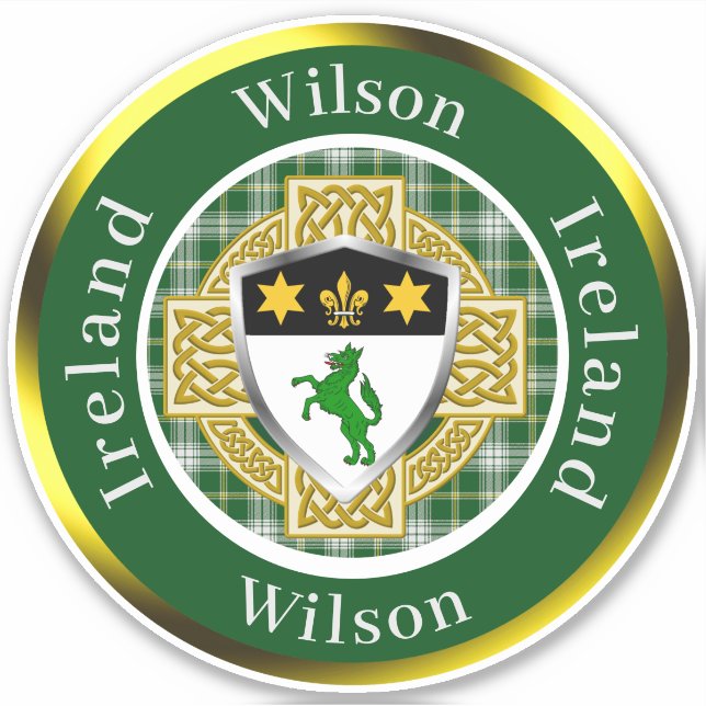 Wilson Irish Shield/Celtic Cross Personalised (Front)