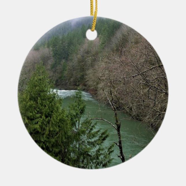 Wilson River, OR Ceramic Ornament (Front)
