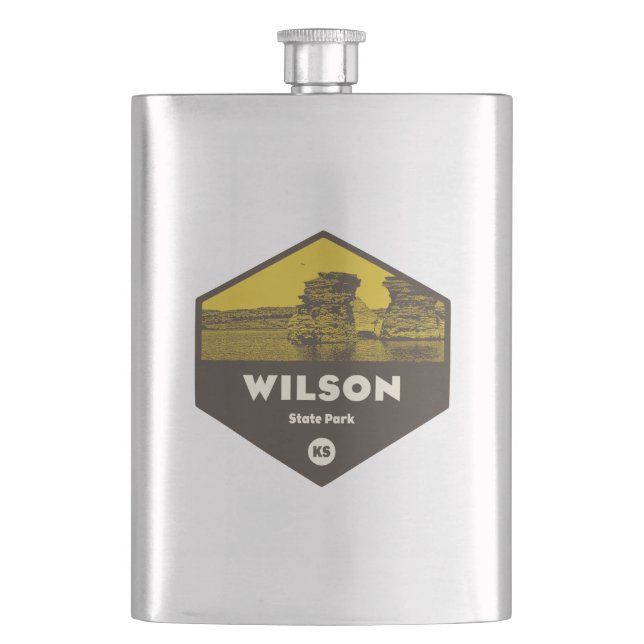 Wilson State Park Kansas Hip Flask (Front)