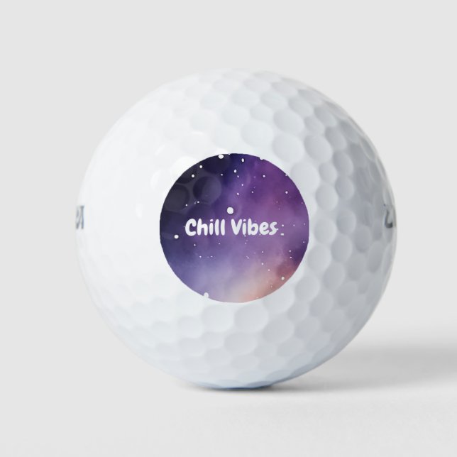 Wilson Ultra Distance Golf Ball-Chill Vibes Design Balls (Front)